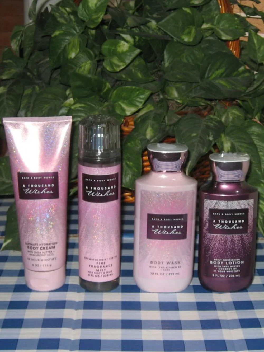 BBW A Thousand Wishes Body Wash Fragrance Mist Body Cream & Lotion Lot of 4 NEW